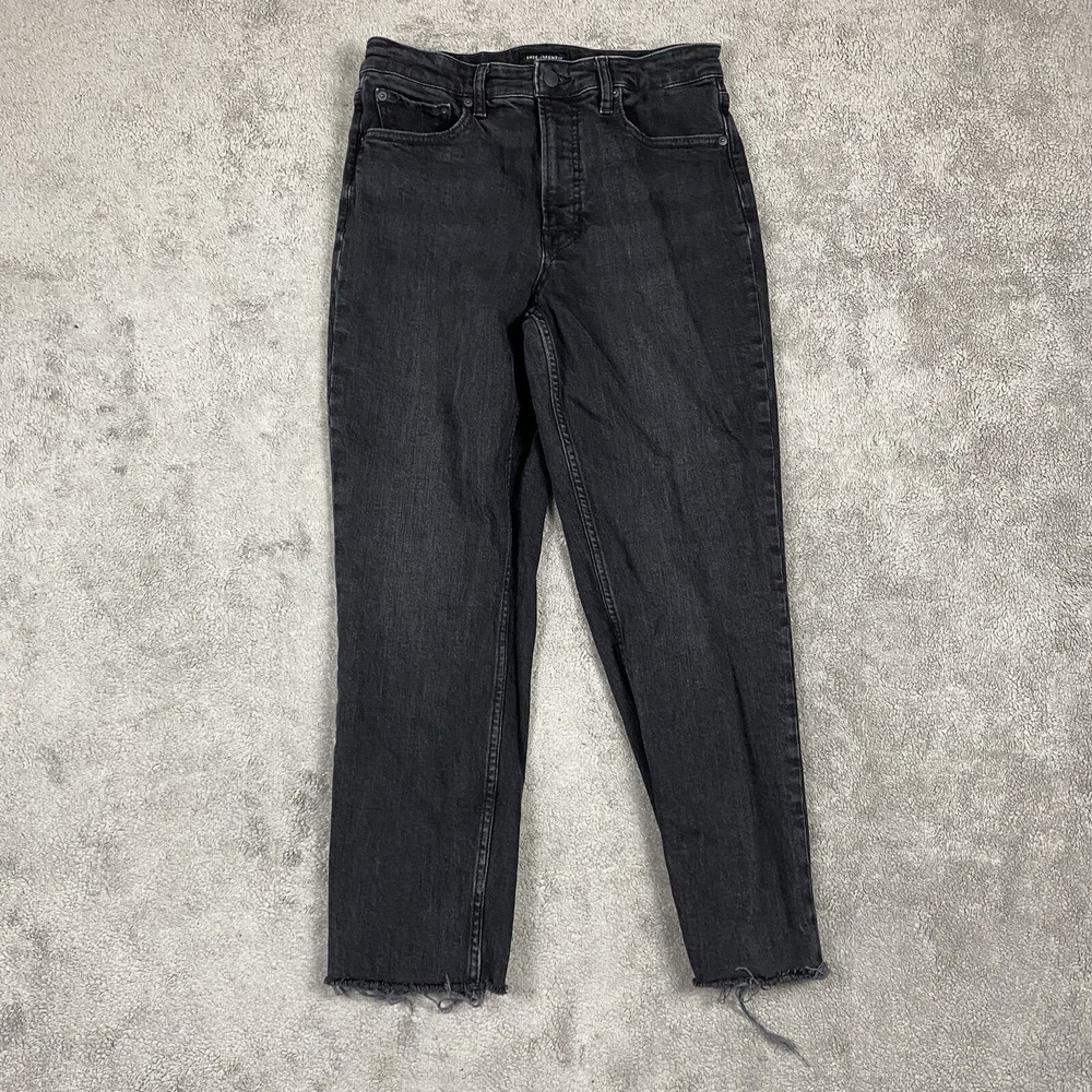 Free Assembly Jeans Women's 10 Black High-Rise 90's Straight Denim